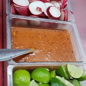 Tacos El Original - Salsa and limes - Mexican Near Me - Ensenada, BCN