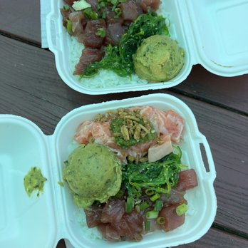 Five Star Poke - Jalapeño salmon and garlic shoyu ahi. - Poke Near Me - Honolulu, Hawaii