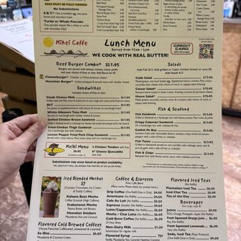 Kihei Caffe - Lunch menu - Hawaiian Near Me - Kihei, Hawaii Kihei Caffe - Lunch menu - Hawaiian Near Me - Kihei, Hawaii