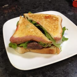Homemade Cafe Gifts & Takeaway - Best Saturday lunch...!!!!' steak Sandwich...! Yummmo !'