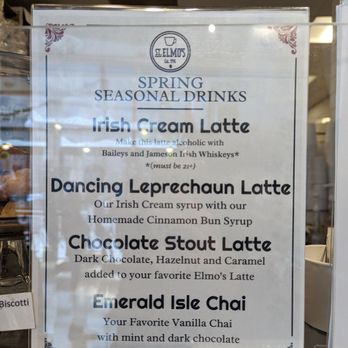 St. Elmo's Coffee Pub - Chocolate stout and emerald isle chai were fantastic! - Bakeries Near Me - Alexandria, Virginia St. Elmo's Coffee Pub - Chocolate stout and emerald isle chai were fantastic! - Bakeries Near Me - Alexandria, Virginia