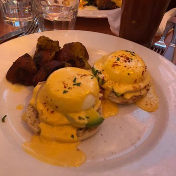 Helen's - Eggs Benedict over avocado & home style potatos - New American Near Me - Richmond, Virginia