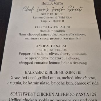 Bella Vista - Chef's specials - Lounges Near Me - Sun City West, Arizona