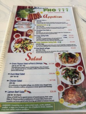 Menu photo 3 Pho 777 Honolulu, HI