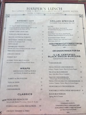Menu photo 8 Harper's Tavern Annville, PA