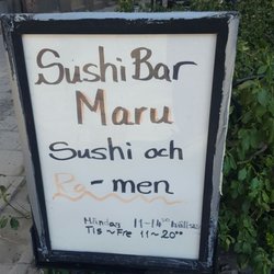 Sushi Bar Maru - Hours April 2019