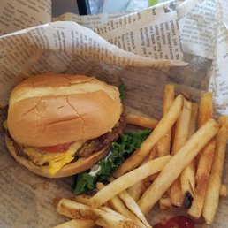 Kid's cheeseburger and fries Kid's cheeseburger and fries