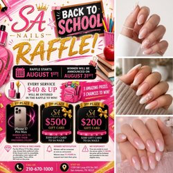 --    ! 

SA Nails is giving away 3 amazing prizes this August and all you have to