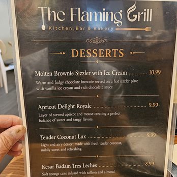 The Flaming Grill - New Desserts menu - Indian Near Me - Denver, Colorado The Flaming Grill - New Desserts menu - Indian Near Me - Denver, Colorado