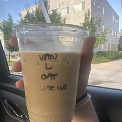 Red Rock Coffeehouse - Iced Vanilla Latte with oat milk So good!