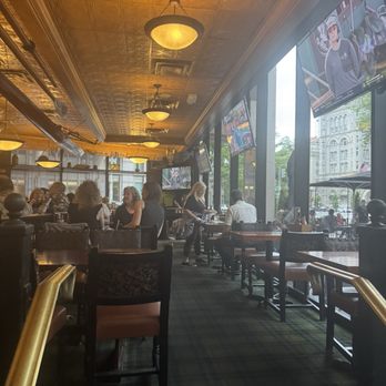 Elephant & Castle - You can't eat in this section because they have "30 reservations" but nobody is there and haven't been.   All but 2 tables are empty. - British Near Me - Washington, DC, District of Columbia