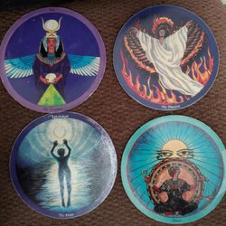 Coventina Waterhawk - Tarot cards are used during an intuitive reading.