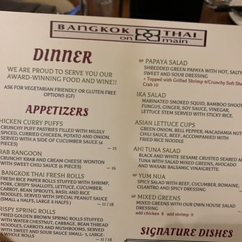 Bangkok Thai on Main - Menu - Thai Near Me - Park City, Utah