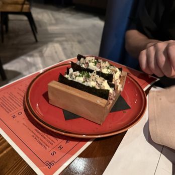 Rhea - Kobe Beef tartare hand rolls - New American Near Me - Saratoga Springs, New York