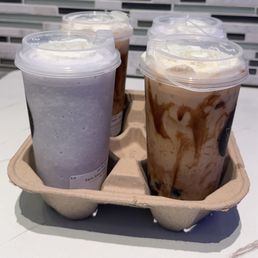 Taro Smoothie, X Tea Signature Boba Milk Tea, Oreo Smoothie