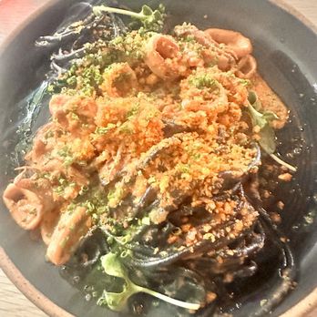 Costiera - Squid Ink Bucatini - Mediterranean Near Me - Baltimore, Maryland Costiera - Squid Ink Bucatini - Mediterranean Near Me - Baltimore, Maryland