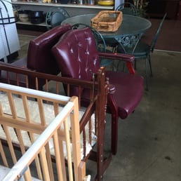 Vintage baby crib (40$) & Tufted Chairs 20$ ea). Super great deals!