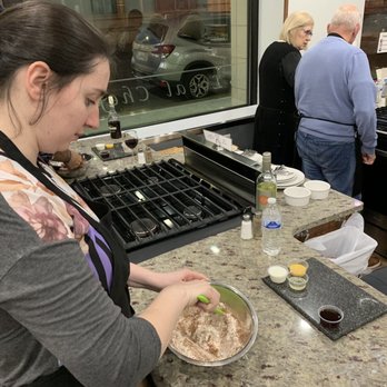 Cooking @ Millie's - Making the Crab Cakes, "Fold & Smear." - Cooking Classes Near Me - Louisville, Kentucky