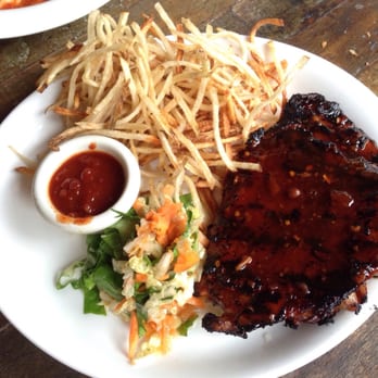 Fat Cats - Korean barbecue PORK ribs with pomme frites and slaw. - New American Near Me - Cleveland, Ohio