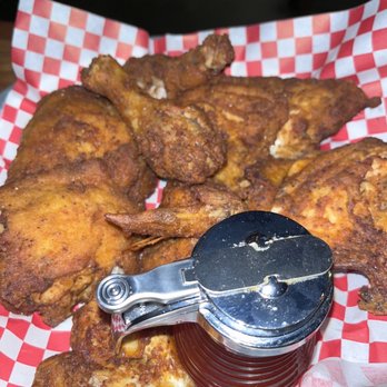 The Eagle Charlotte - Whole chicken with spicy honey - Southern Near Me - Charlotte, North Carolina
