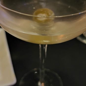 Selva Grill - What is left of my dirty Martini with the blue cheese stuffed olives! Yay! - Spanish Near Me - Sarasota, Florida
