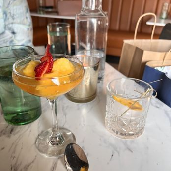 Bistro North - Prosecco float dessert - New American Near Me - Dillon, Colorado