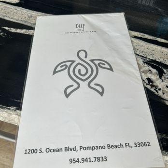 Deep Oceanfront Restaurant and Bar - Beachcomber Resort - Menu - Seafood Near Me - Pompano Beach, Florida Deep Oceanfront Restaurant and Bar - Beachcomber Resort - Menu - Seafood Near Me - Pompano Beach, Florida
