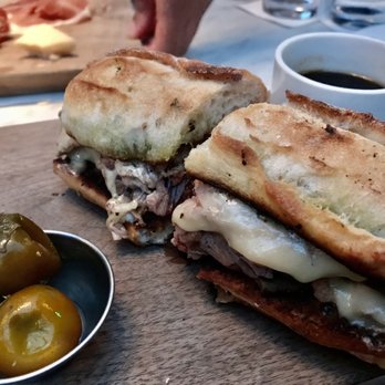 RH Rooftop Restaurant at RH Dallas - Shaved Ribeye on Charred Garlic Bread - American Near Me - Dallas, Texas RH Rooftop Restaurant at RH Dallas - Shaved Ribeye on Charred Garlic Bread - American Near Me - Dallas, Texas
