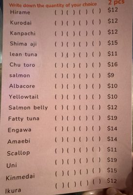 Menu photo 5 Origin Sushi Pleasanton, CA