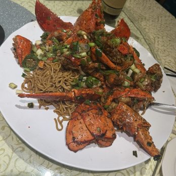 Boston Lobster - Whole lobster over noodles. - Chinese Near Me - Rosemead, California Boston Lobster - Whole lobster over noodles. - Chinese Near Me - Rosemead, California