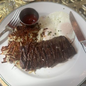 Sadelle's - The entree of steak and eggs, hash browns, crispy - Breakfast & Brunch Near Me - Las Vegas, Nevada