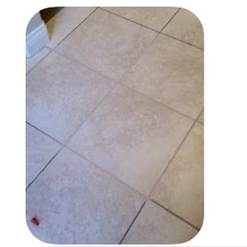 The Groutsmith - Spot cleaning to show before and after of cleaning tile floors - Grout Services Near Me - San Marcos, California