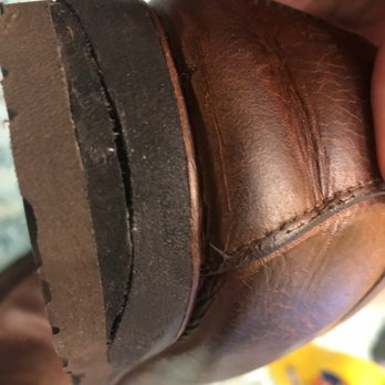 Ace Shoe Repair - More cuts into the sole.  Who does this?  I could have done this myself. - Shoe Repair Near Me - Charlottesville, Virginia