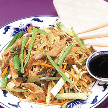 Hunan - a plate of stir fried noodles with chopsticks - Chinese Near Me - Basking Ridge, New Jersey