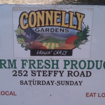 Connelly Gardens - farm fresh produce sign - Farmers Market Near Me - Ramona, California