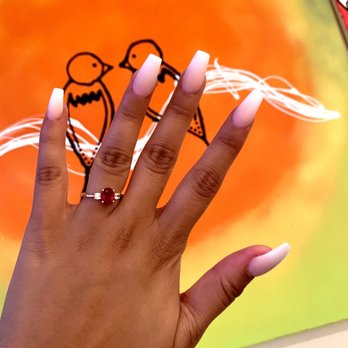Paris's Nails & Spa - Ombré Acrylic Short Coffin. - Nail Salons Near Me - Houston, Texas Paris's Nails & Spa - Ombré Acrylic Short Coffin. - Nail Salons Near Me - Houston, Texas