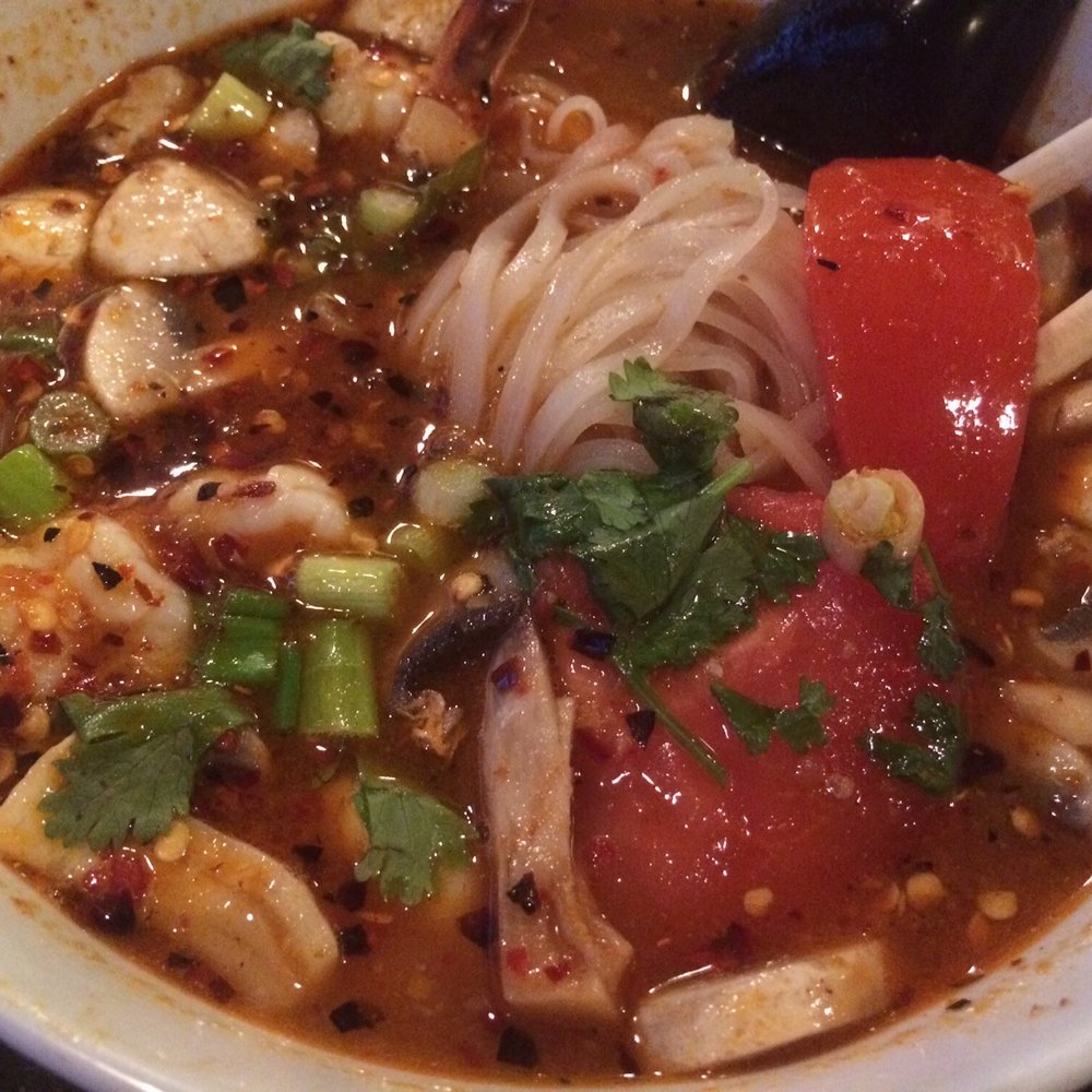 Spice Thai Cafe - Shrimp Tom yum noodle soup. Level 4 spicy. - Thai Near Me - Allen, Texas