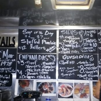 Bistro del Mar - The menu along with Marina cooking everything made to order.. What a gem! - Food Trucks Near Me Bistro del Mar - The menu along with Marina cooking everything made to order.. What a gem! - Food Trucks Near Me