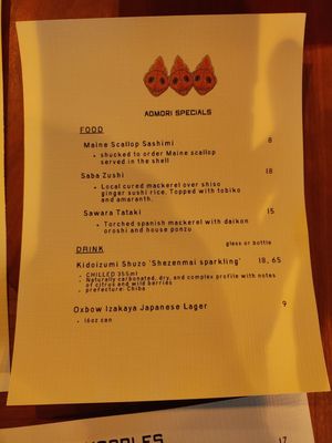 Menu photo 1 Aomori Portland, ME