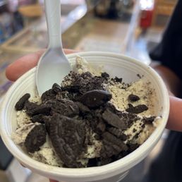 Cookies and Cream with Oreo topping Cookies and Cream with Oreo topping