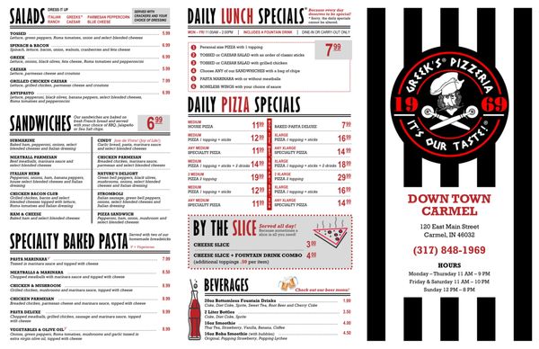 Menu photo 6 Greek's Pizzeria Carmel, IN Menu photo 6 Greek's Pizzeria Carmel, IN