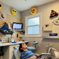 Epic Dentistry for Kids - Our lovely patient watching a fun kids show.