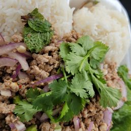 Chicken larb. Chicken larb.