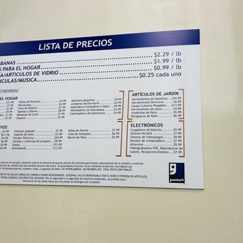Goodwill Industries Sacramento Valley & Northern Nevada - Price list in Spanish - Thrift Stores Near Me - Sacramento, California