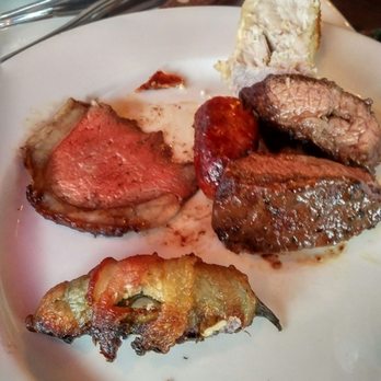 Texas de Brazil - Stuffed bacon wrapped jalapeño, with all the meats served at our table. We weren't offered two of the meats. - Brazilian Near Me - Columbus, Ohio Texas de Brazil - Stuffed bacon wrapped jalapeño, with all the meats served at our table. We weren't offered two of the meats. - Brazilian Near Me - Columbus, Ohio