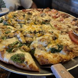 1/2 and 1/2 Pepperoni Supreme and Madelyn's Alfredo 1/2 and 1/2 Pepperoni Supreme and Madelyn's Alfredo