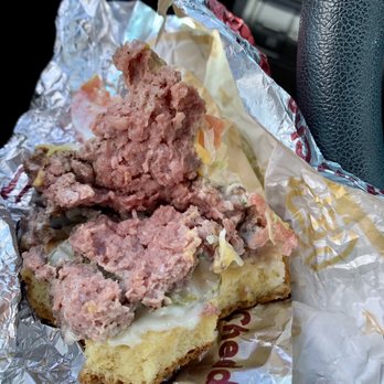 Arby's - Raw burger from Arby's new menu Deluxe Wagyu Steakhouse Burger - Fast Food Near Me - Titusville, Florida