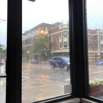 The Coffee Studio - View from my table. A nice rainy day - Coffee & Tea Near Me - Chicago, Illinois