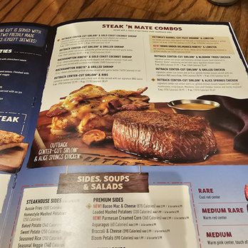 Outback Steakhouse - Menu - Steakhouses Near Me - Vacaville, California Outback Steakhouse - Menu - Steakhouses Near Me - Vacaville, California