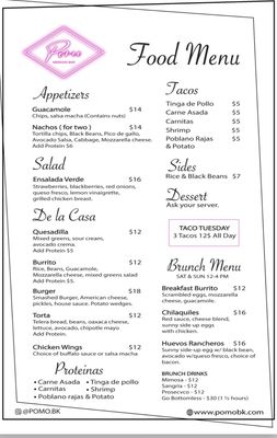 Menu photo 5 Pomo New York, NY